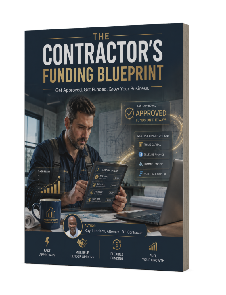 3D Cover 2 with Roy - Best Use for Website Contractor Funding Guideline Bookcover